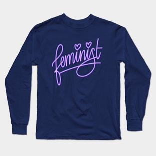 Neon feminist Long Sleeve T-Shirt